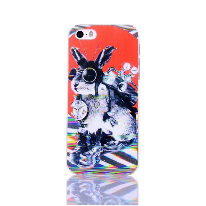 PLATYNE Coque iPhone 5 / 5s en PVC - Lapin déguisé