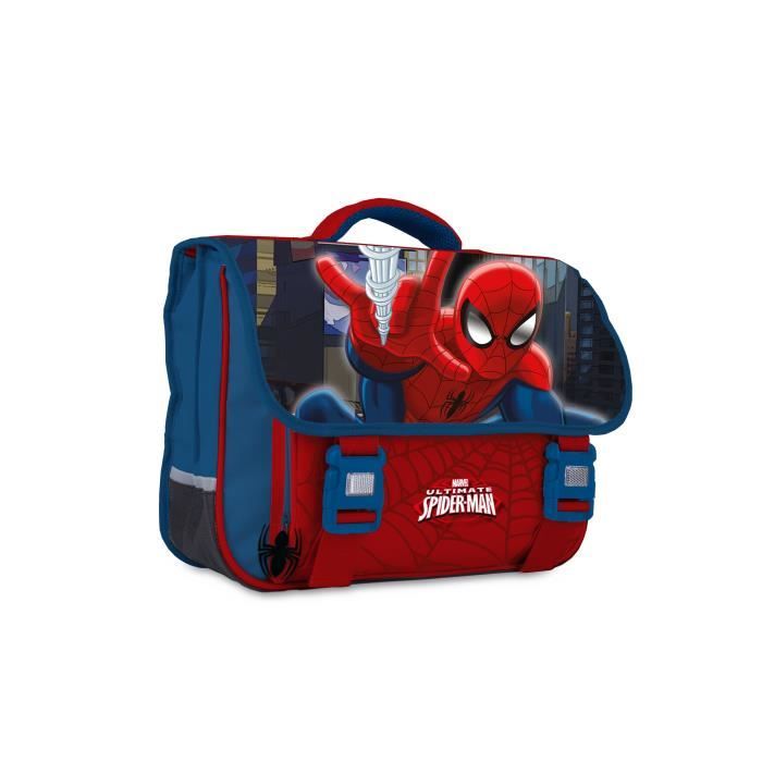 SPIDERMAN Cartable 1 compartiment - Primaire - Garçon - 38 cm - bleu et rouge