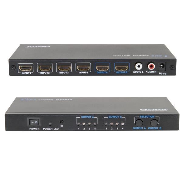 Switch Matrice HDMI 4x2 VAX04201 - Condivisione Soundbar EARC Tra 2 Schermi E 3 Sorgenti - Foto 9