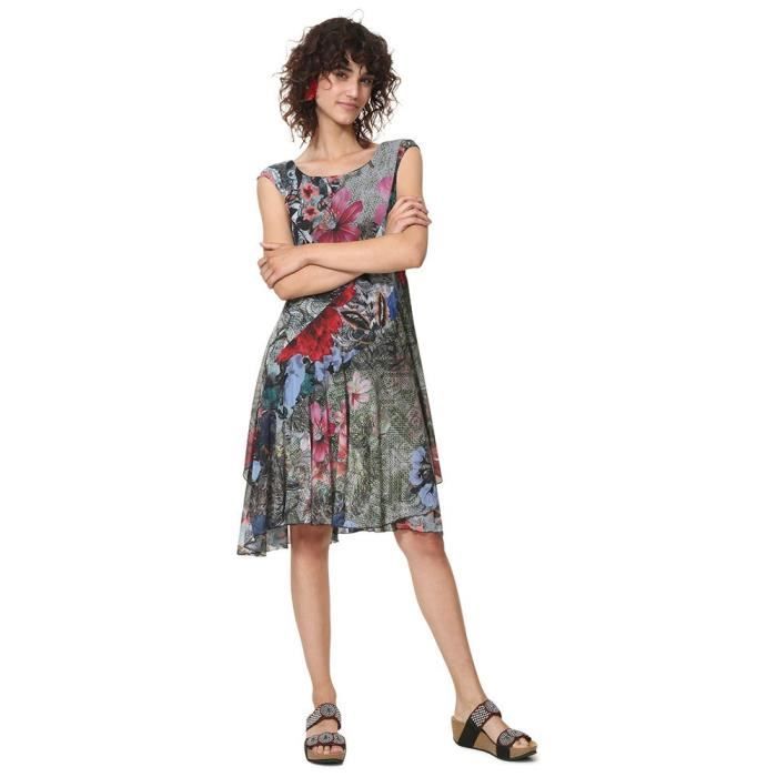 Vêtements Desigual KarukaRobe Maille Courtes Robes En À Manches Femme sdQCthxr