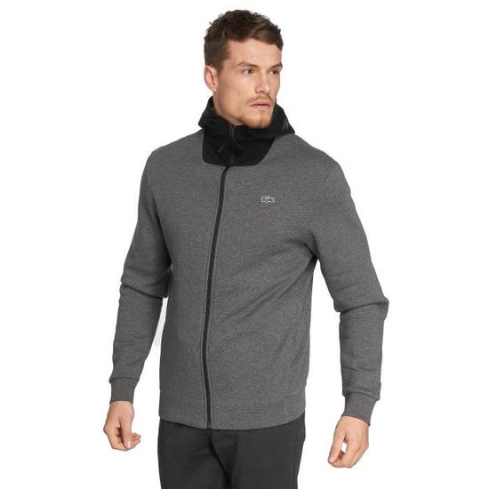 Achat Lacoste Gris Classic Homme Sweat Hauts Zippé Capuche CBedxo