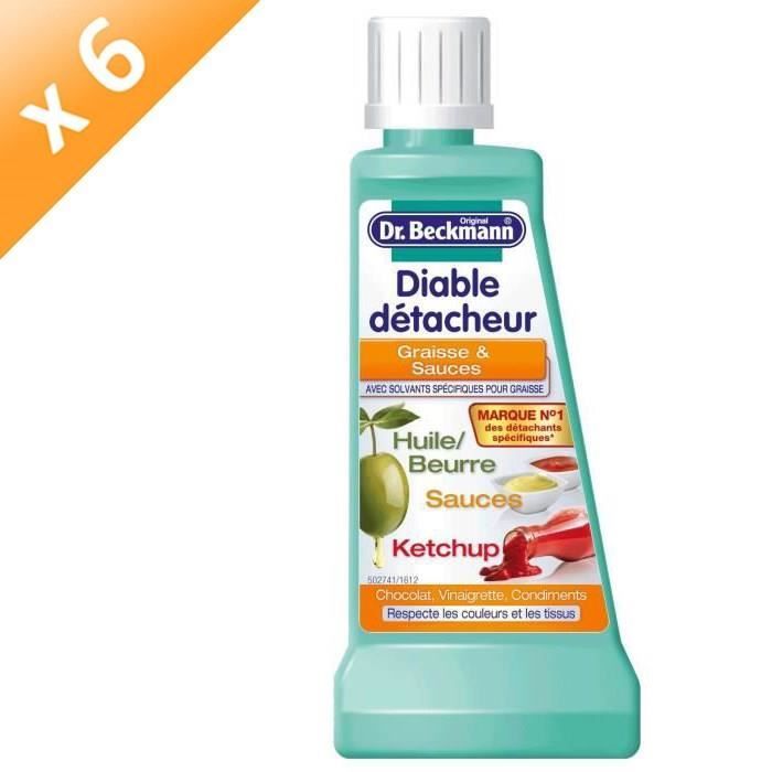 DR BECKMANN Diables détacheur graisse et sauces - 50 ml - Lot de 6