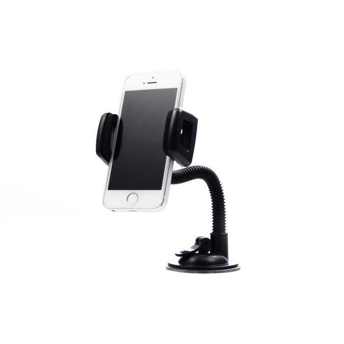 PLATYNE Support voiture à ventouse avec bras articulé - Noir