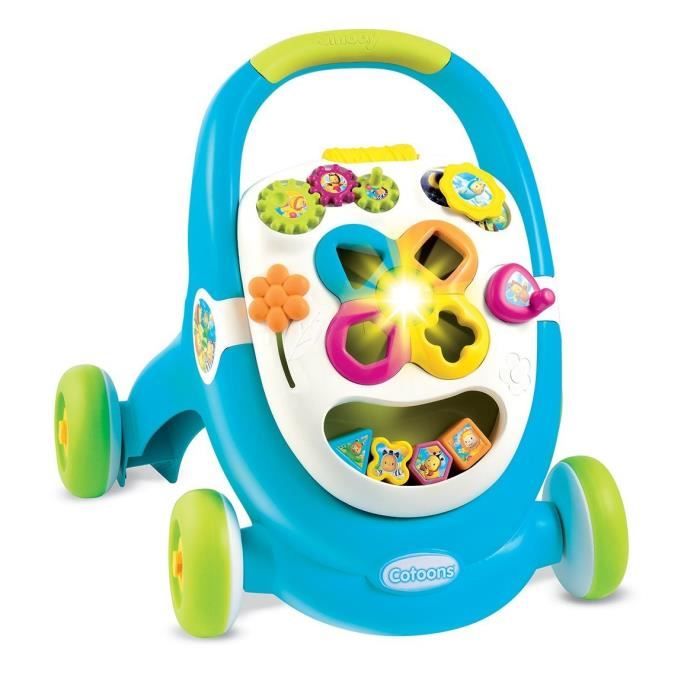 SMOBY Cotoons Trotteur Multifonctions Bleu