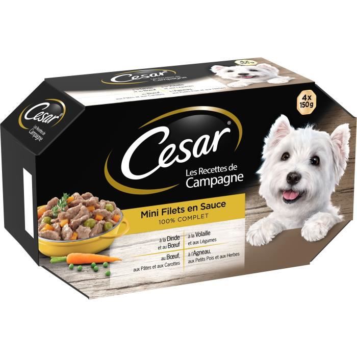 CESAR Mini filet en sauce 4 x 150 g - Pour chien