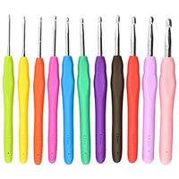 AIGUILLE A TRICOTER 11 pcs / set TPR silice gel souple poignée en alum AIGUILLE A TRICOTER 11 pcs / set TPR silice gel souple poignée en alum