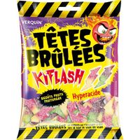 CONFISERIE DE SUCRE VERQUIN Bonbons Têtes brûlées Kiflash aux fruits - CONFISERIE DE SUCRE VERQUIN Bonbons Têtes brûlées Kiflash aux fruits -