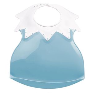 THERMOBABY Bavoir Arlequin avec Récupérateur Bleu Myosotis