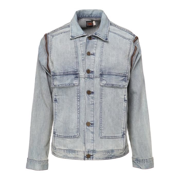 VOLCOM Veste Jean Zzzip It Matured - Femme - Bleu Délavé