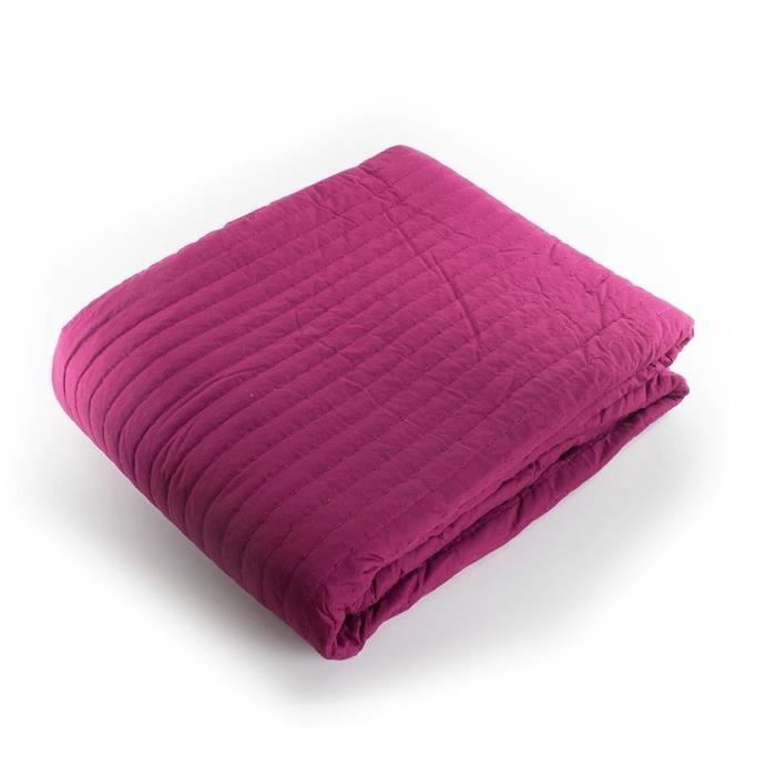 ANDORA Couvre-Lit LILI 230x250 cm + 2 Taies d'Oreillers 60x60 cm rose