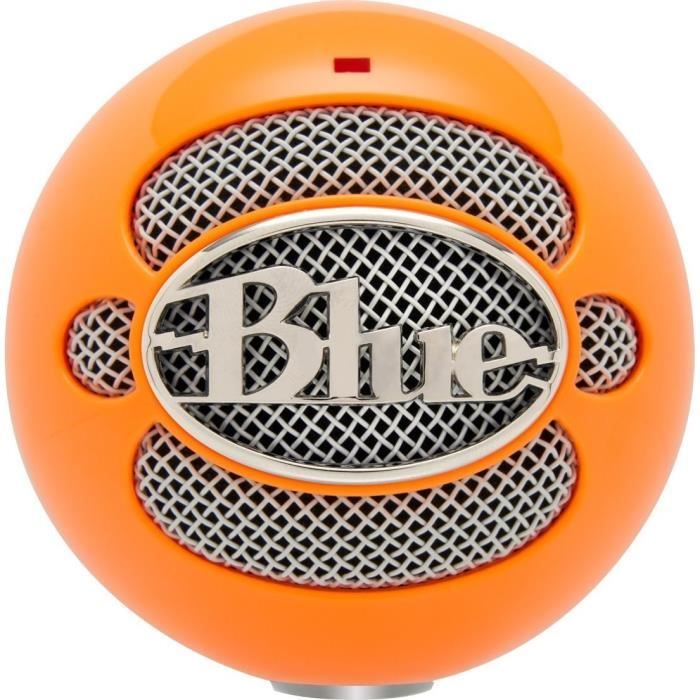 BLUE MICROPHONES Microphone USB à condensateur SNOWBALL NEON - 44.1 kHz/16 bit - Orange - PC / MAC
