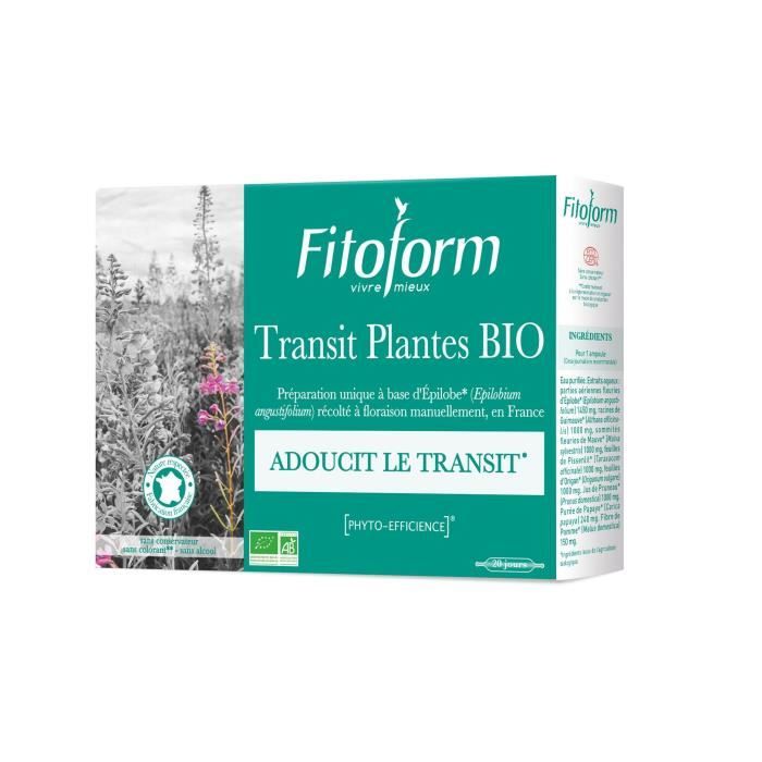 FITOFORM Transit Plantes Bio - 20 ampoules