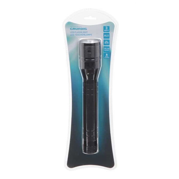GRUNDIG Lampe torche LED - 3 W - Water Proof - Noire