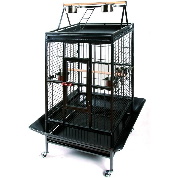 Cage pour perroquet   Dimensions L 86 x l 80 x H 170 cm (tout compris