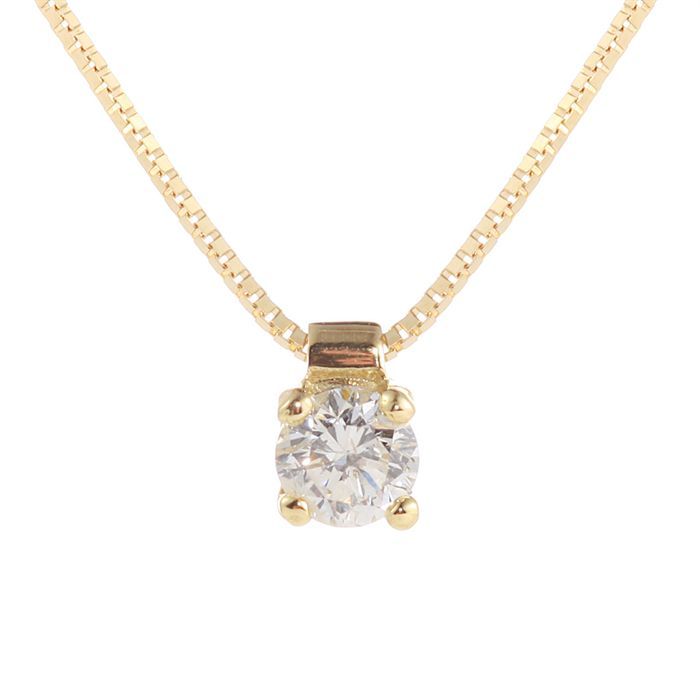 MONTE CARLO STAR - Collier Clou en Or Jaune 18 Carats et Diamant - Femme