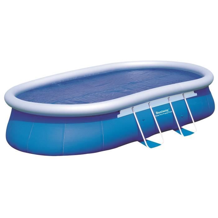 BESTWAY Bâche solaire pour Fast Set Pools ovale 549x366x122cm - 500x311cm
