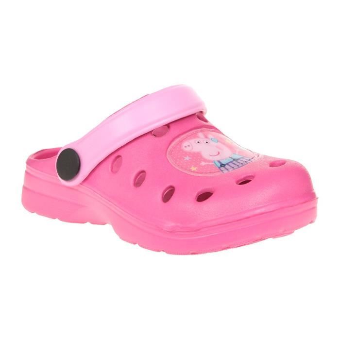 PEPPA PIG - Sabots de Bain Fuchsia Sérigraphiés - Enfant Fille