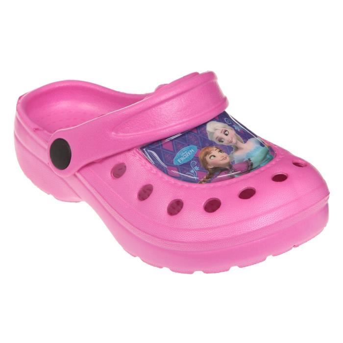 LA REINE DES NEIGES Sabots de Plage Plastique Rose Enfant Fille