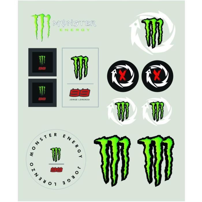 GP MOTORS Stickers Monster et Lorenzo JL - Multicolore