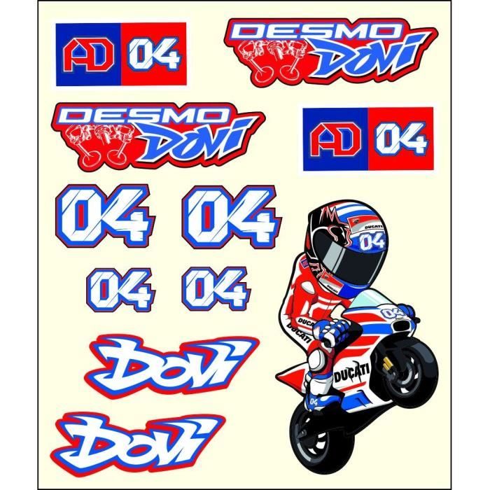 GP MOTORS Stickers Andrea Dovizioso medium 04 - Multicolore