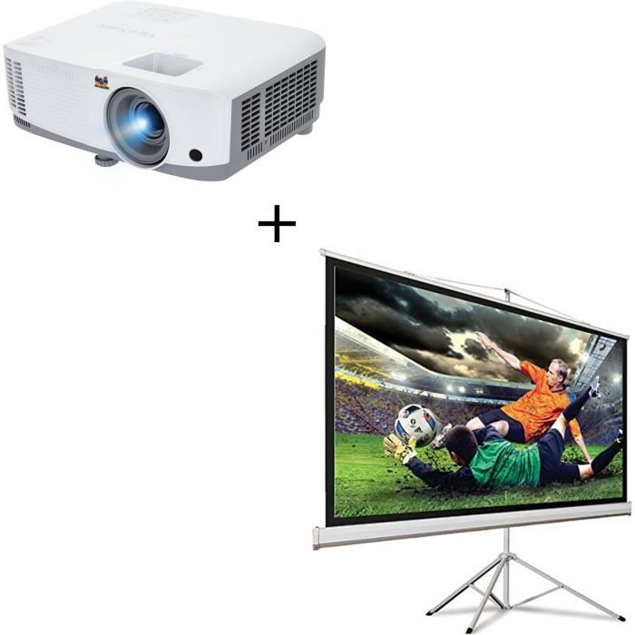 Pack VIEWSONIC PA503W Vidéoprojecteur HD 720p + Écran de projection 100\