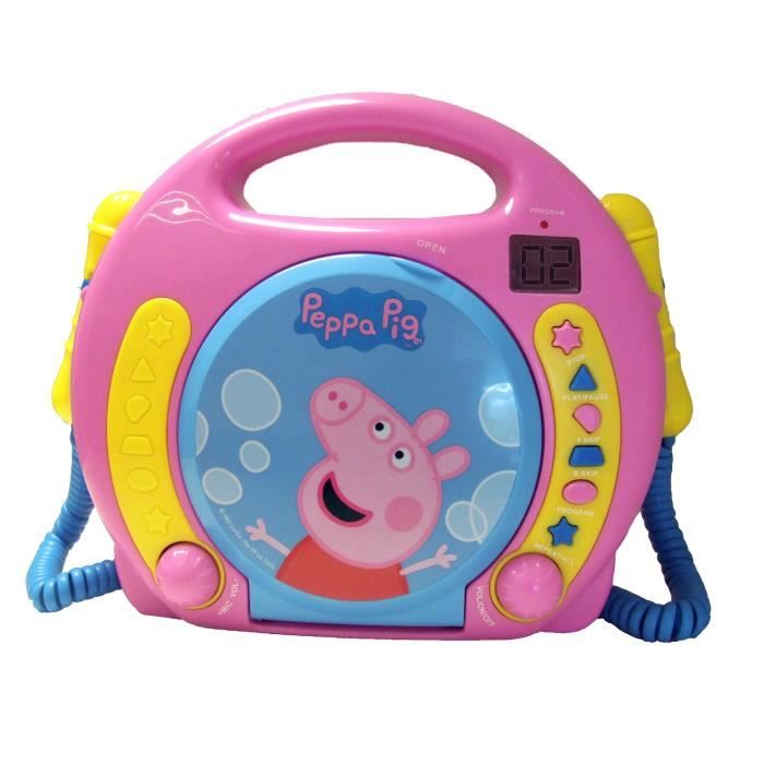 PEPPA PIG Lecteur CD Boombox avec  Double Micro  Achat 