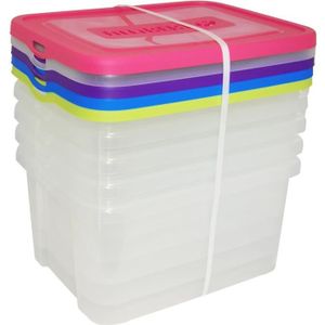 ALLIBERT Lot de 5 boites de rangement Handy Box 25 L