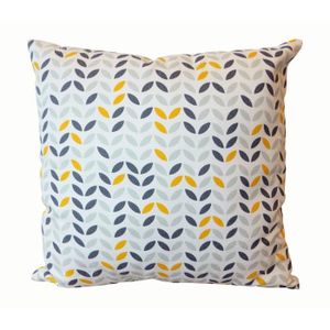 COUSSIN Coussin déco Coton Imprimé Mistigri 40x40x9 cm gri
