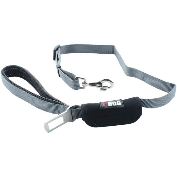 I DOG Laisse Confort - L 100 cm - Bleu et gris - Pour chien