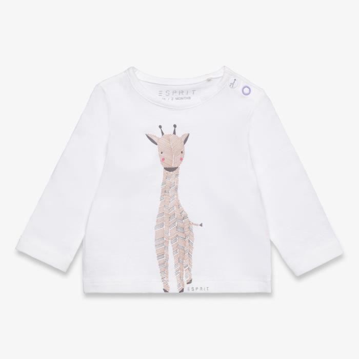 ESPRIT T-Shirt Girafe Blanc Bébé Fille
