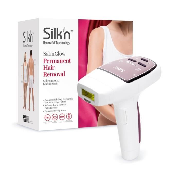 SILK N Epilateur SatinGlow 400.000 flashs - Blanc