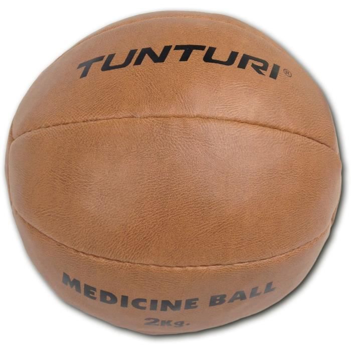 TUNTURI Medicine Ball - Cuir - 2kg