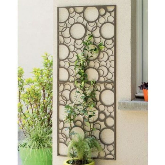 Treillage Decoratif Metal Ronds Gris mat Achat / Vente