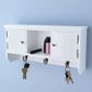 Armoire Murale Pour Cles Et Bijoux Avec Portes Et Crochets Achat