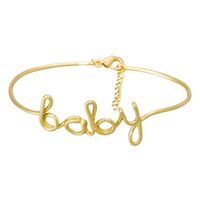 BRACELET - GOURMETTE Mes-bijoux.fr Bracelet à Message Laiton doré Baby BRACELET - GOURMETTE Mes-bijoux.fr Bracelet à Message Laiton doré Baby