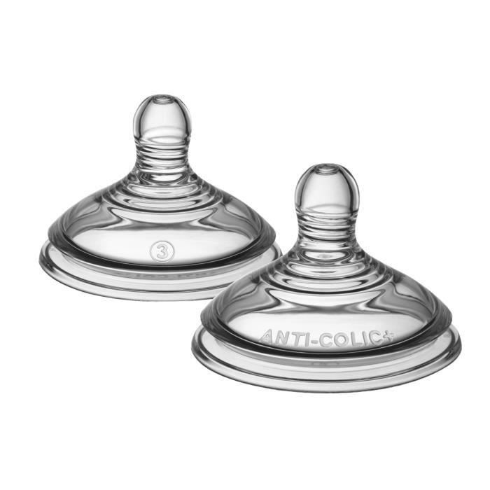 Produit shopeco.fr : TOMMEE TIPPEE Tétine Anti-colique débit lent (Lot de 3)