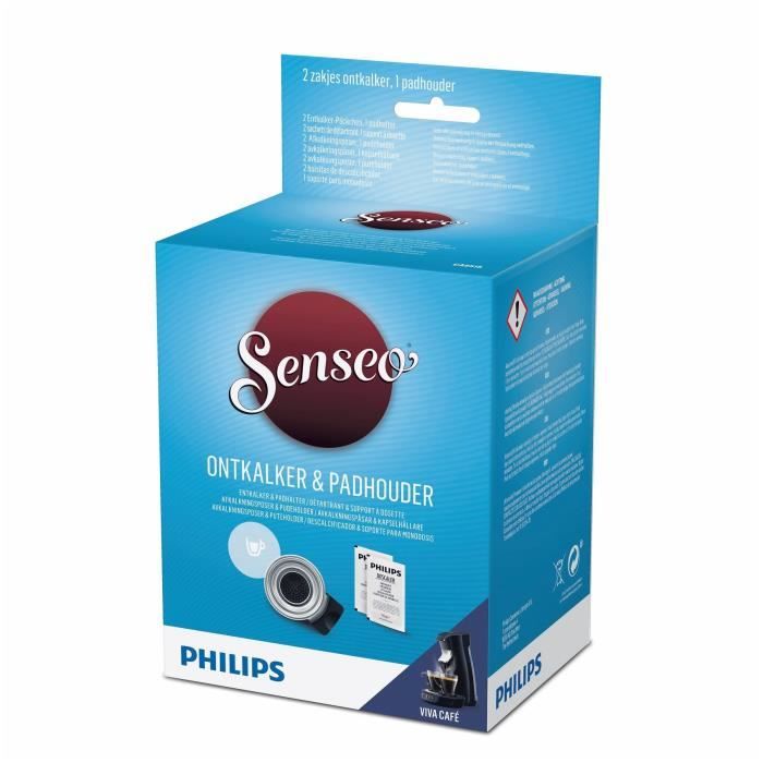 PHILILIPS VIVA Café CA6515/01 Kit de maintenance détartrant 6 mois & Porte-dosette 1 tasse