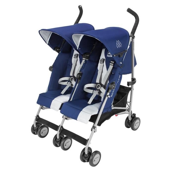 MACLAREN Poussette Double Bébé Twin Triumph Medieval Blue/Silver 2016