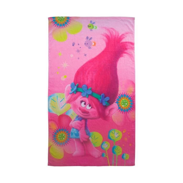 TROLLS Drap de Plage Coton 70x120cm