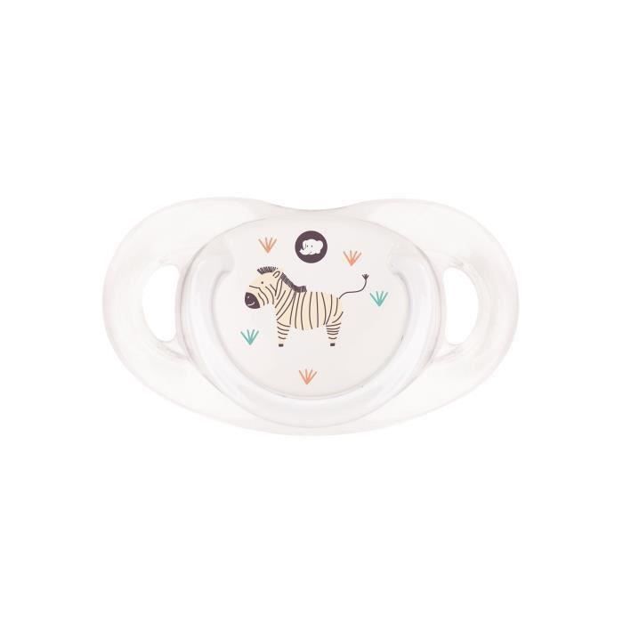 Sucette dental safe - silicone 18/36M - X1 - Blanc (bouton décoré) (Lot de 3)