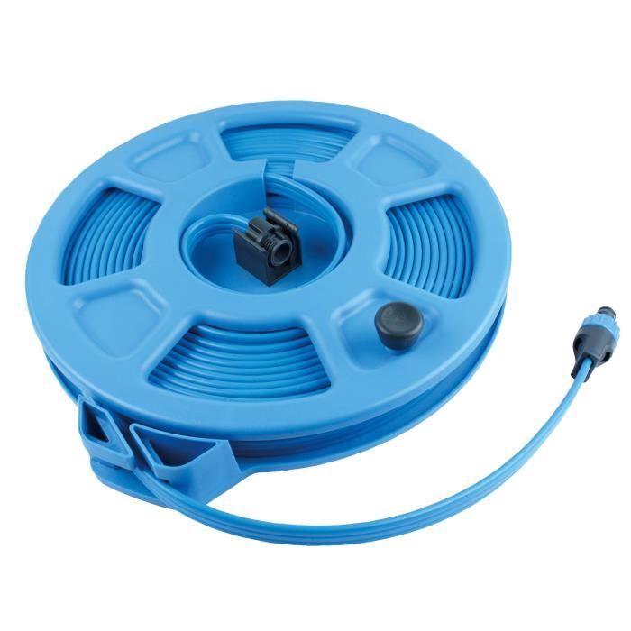 WASH & CLEAN Enrouleur de Tuyau d'Eau Plat 15m