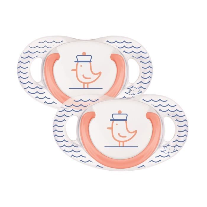 BEBE CONFORT Sucette natural physio latex - 0 / 6 mois - Lot de 2 - Marine