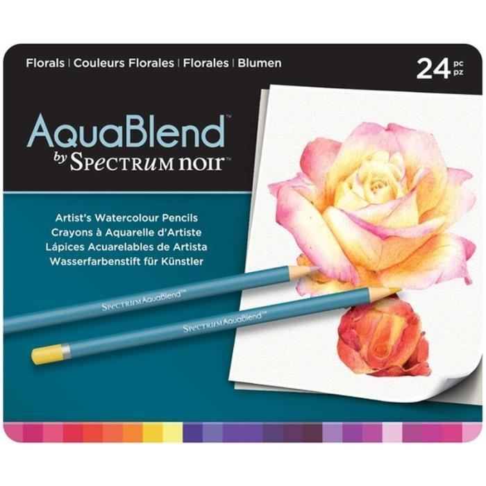 Spectrum Noir Lot De 24 Crayons Aquablend Florals