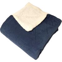 COUVERTURE - PLAID Plaid MENUIRES 130x150cm - 100% Polyester - Bleu P COUVERTURE - PLAID Plaid MENUIRES 130x150cm - 100% Polyester - Bleu P