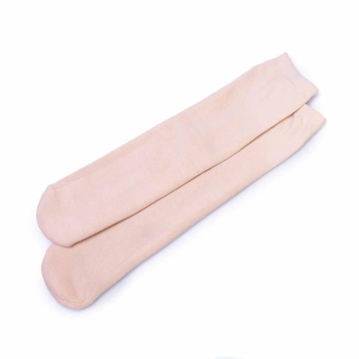Chaussettes gel grand confort VITAEASY - Taille unique - Doublées de GEL - Beige