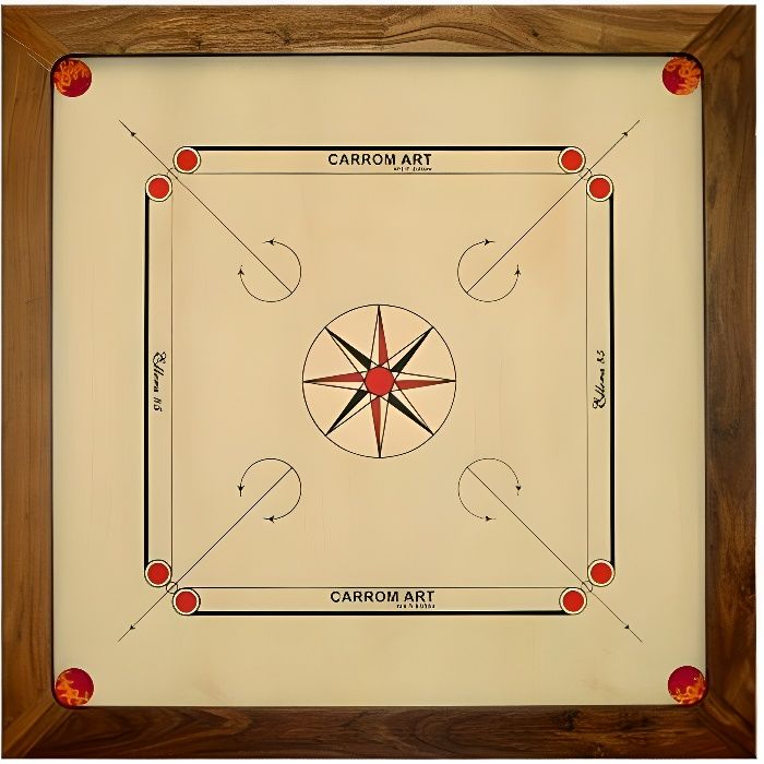 ASMODEE - Carrom - Ellora 85 cm - Acacia - Jeu de société