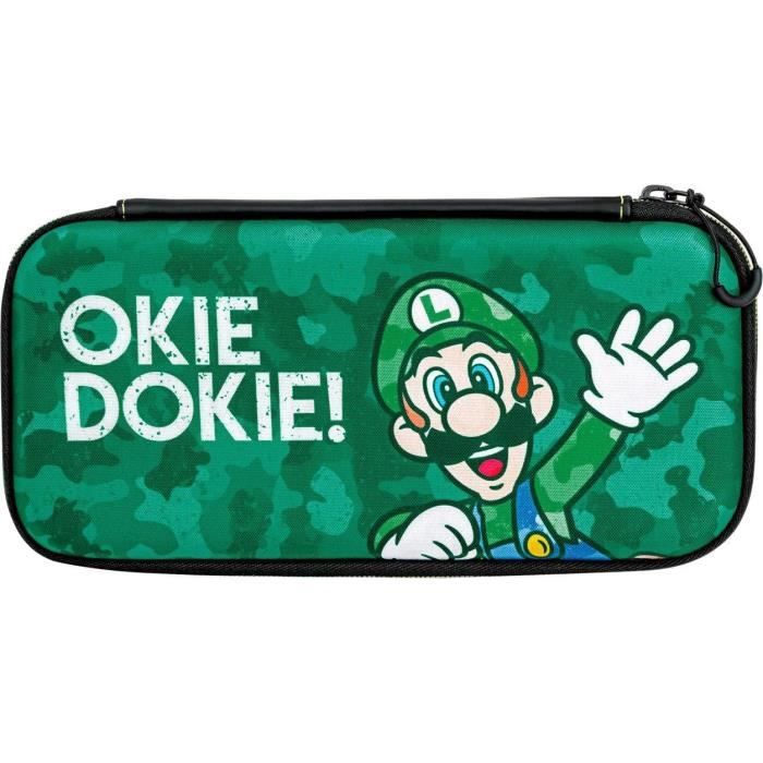 PDP Housse De Voyage Luigi Camo Pour Nintendo Switch - Licence Officielle Édition Camouflage Vert