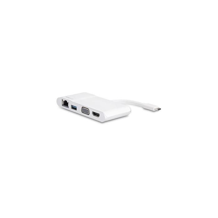 STARTECH.COM Adaptateur multiport USB-C pour ordinateur portable - HDMI 4K ou VGA - GbE - USB 3.0