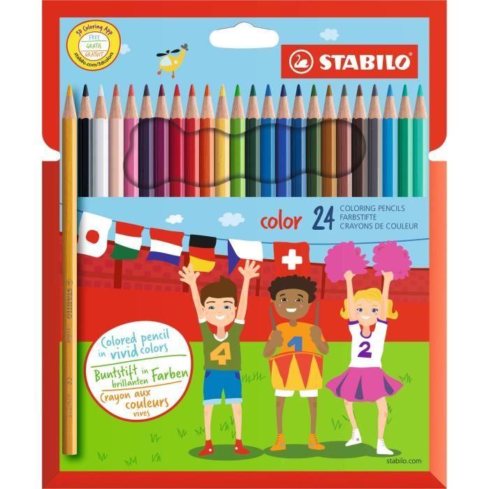 Pochette de 24 crayons de couleurs color