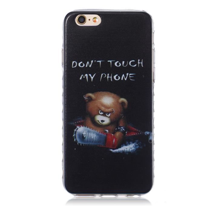 coque iphone 8 dont touch my phone rouge